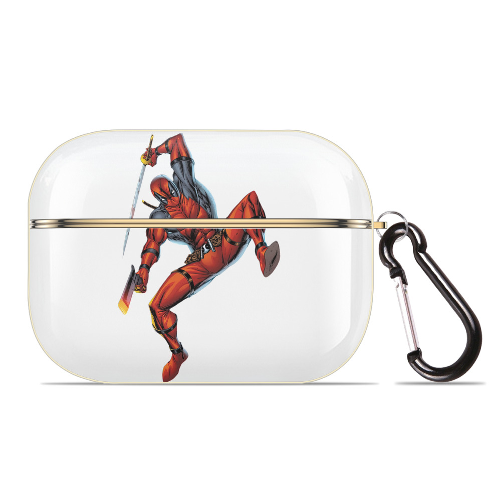 （画像用） Deadpool デッドプール 【AirPods Pro用】ハードシェル保護ケース｜耐衝撃・防指紋・カラビナ付き商品仕様
