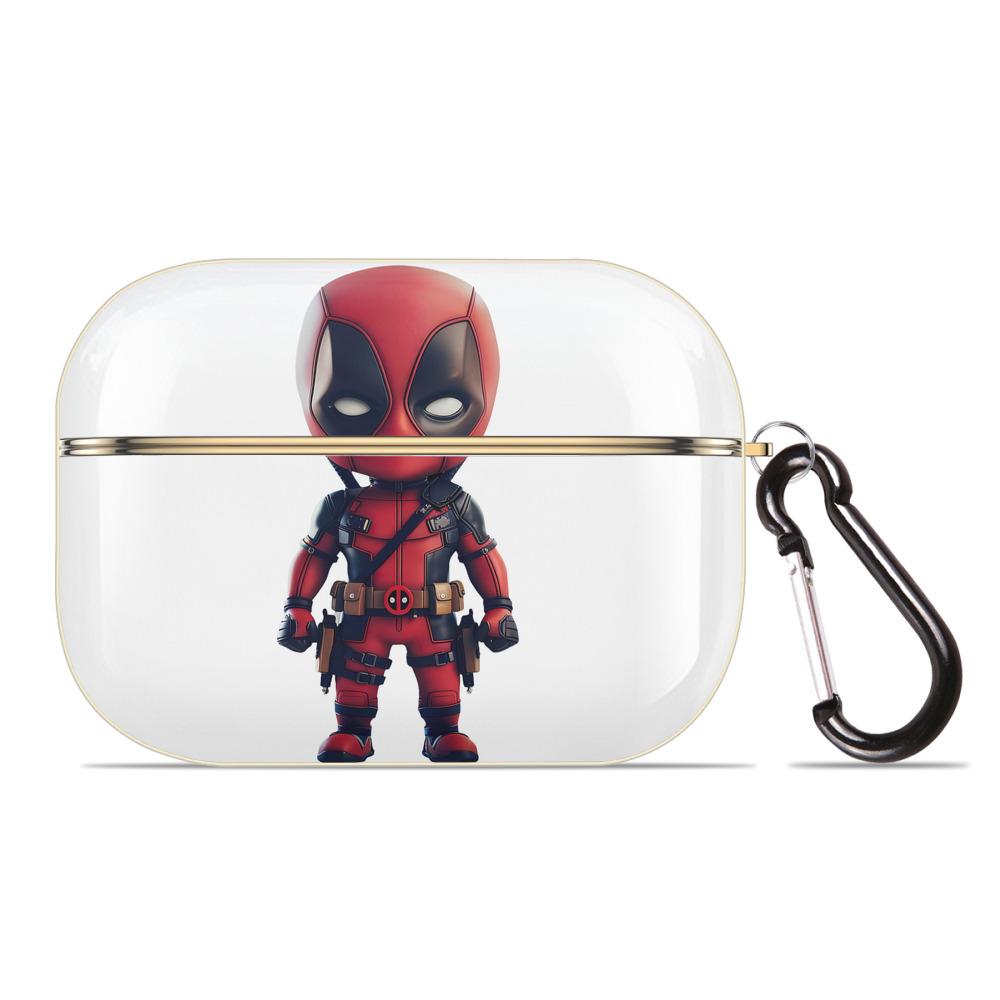 （画像用） Deadpool デッドプール 【AirPods Pro用】ハードシェル保護ケース｜耐衝撃・防指紋・カラビナ付き商品仕様