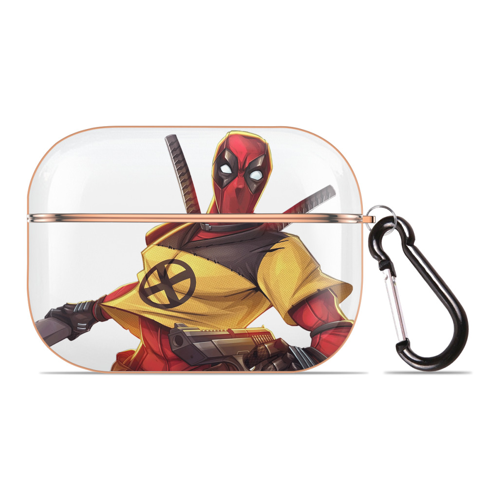 （画像用） Deadpool デッドプール 【AirPods Pro用】ハードシェル保護ケース｜耐衝撃・防指紋・カラビナ付き商品仕様