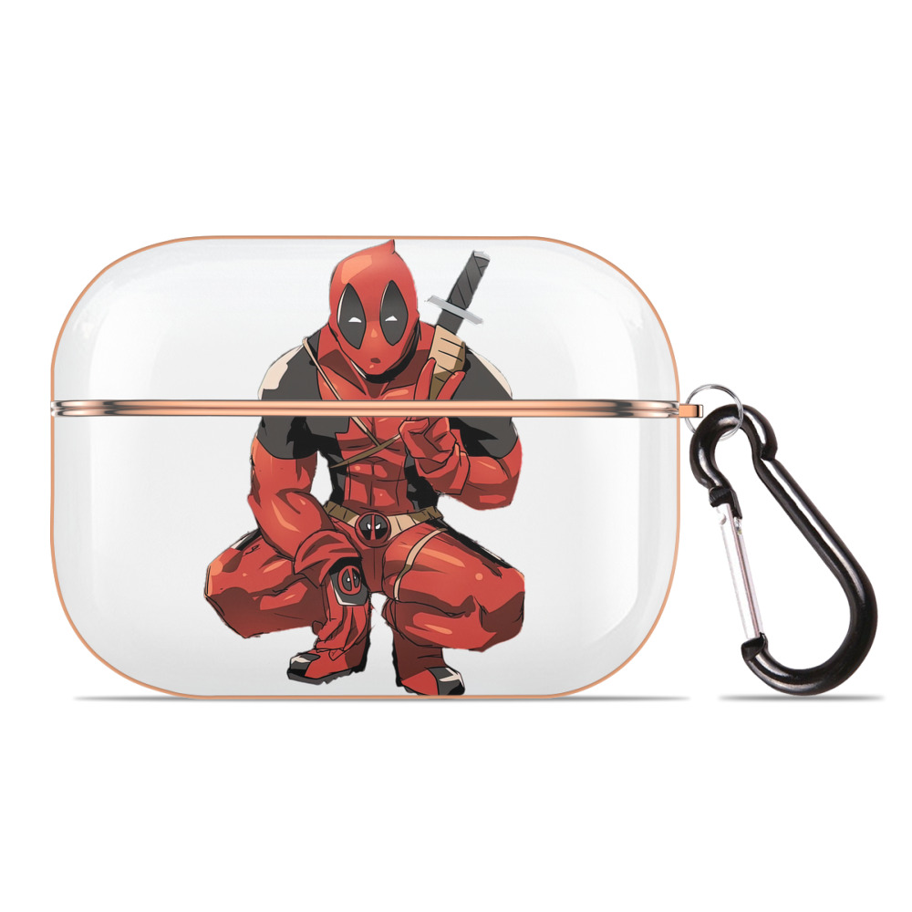 （画像用） Deadpool デッドプール 【AirPods Pro用】ハードシェル保護ケース｜耐衝撃・防指紋・カラビナ付き商品仕様
