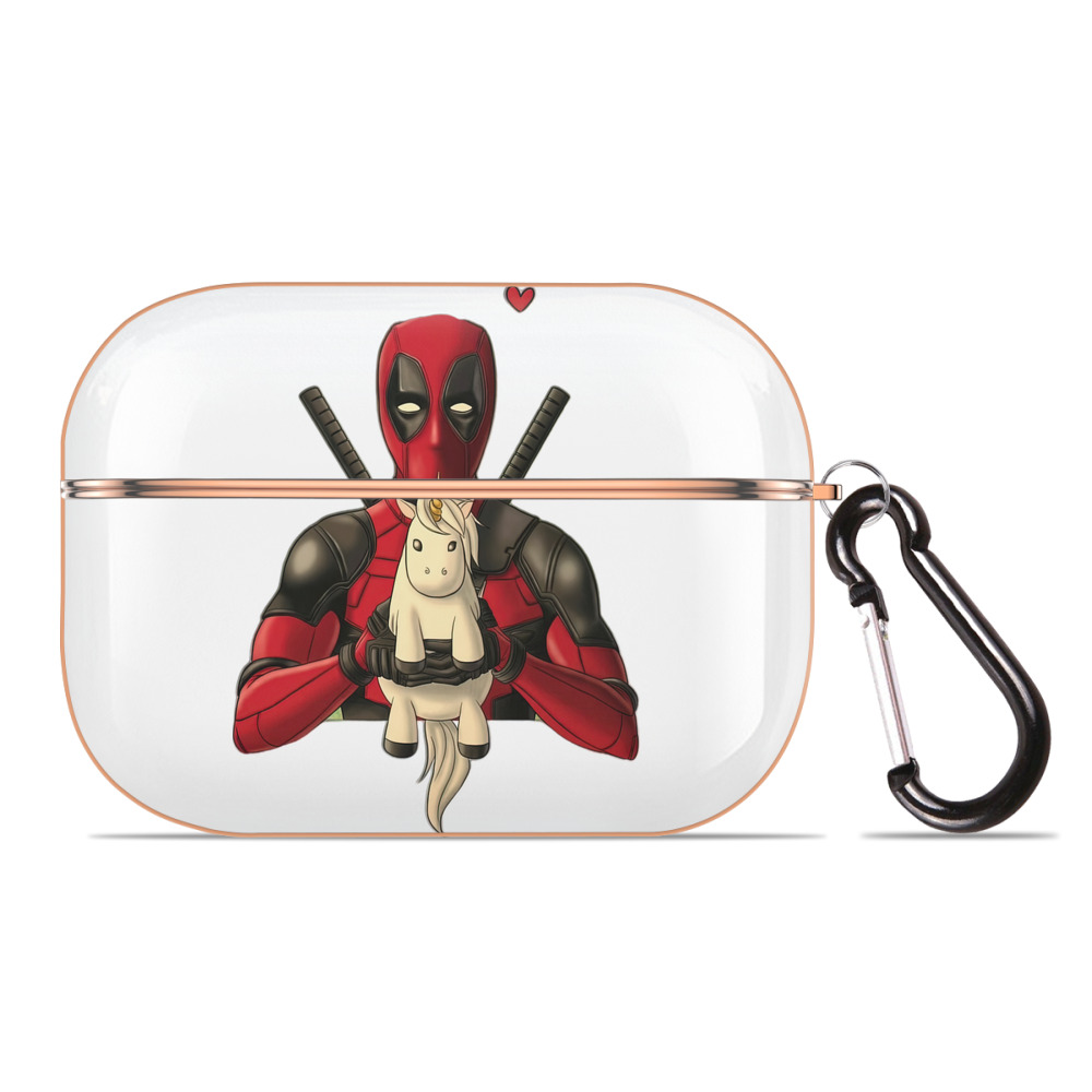 （画像用） Deadpool デッドプール 【AirPods Pro用】ハードシェル保護ケース｜耐衝撃・防指紋・カラビナ付き商品仕様