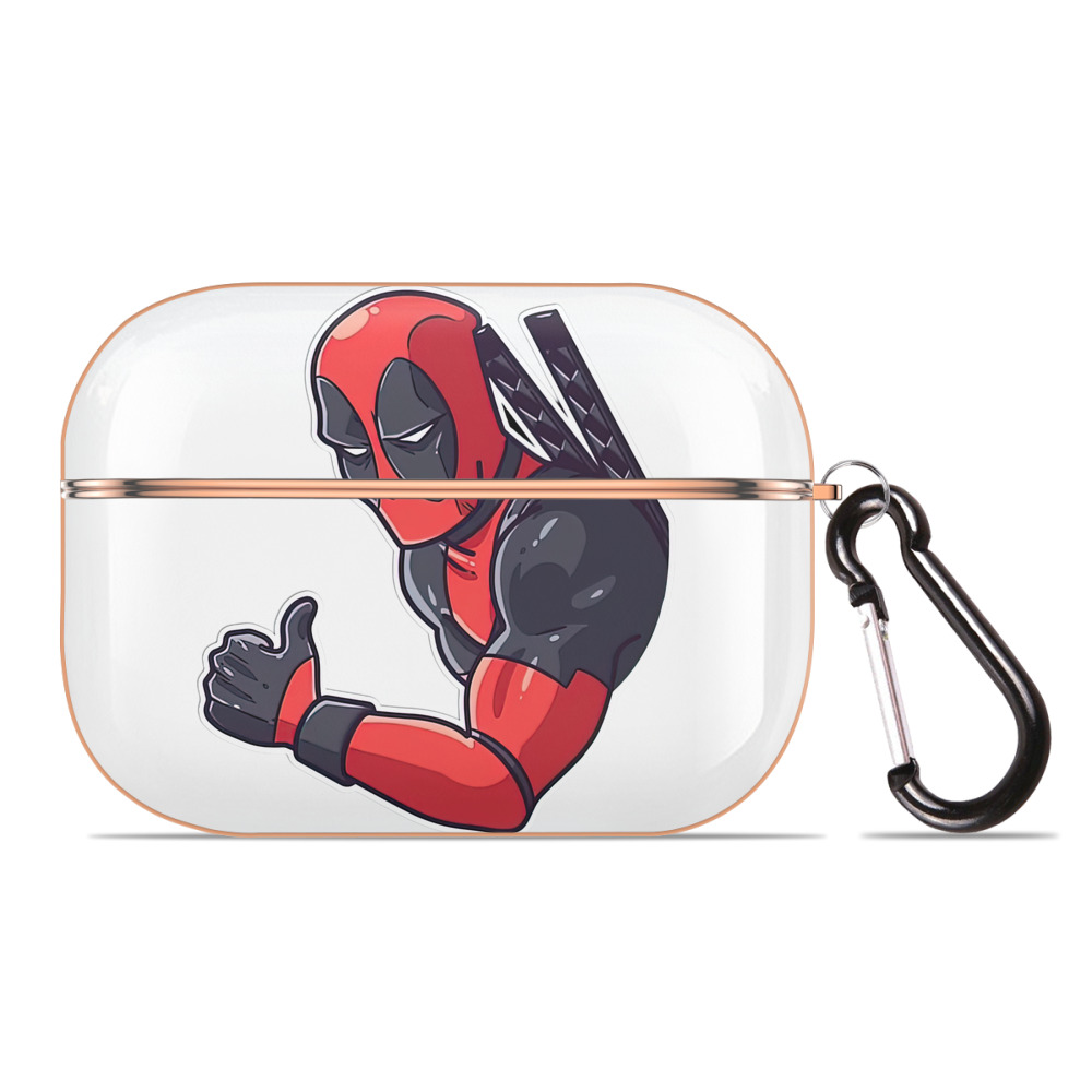 （画像用） Deadpool デッドプール 【AirPods Pro用】ハードシェル保護ケース｜耐衝撃・防指紋・カラビナ付き商品仕様