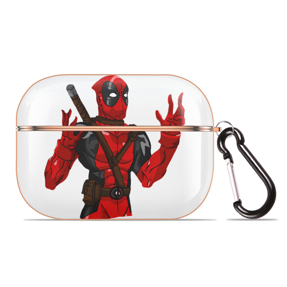 （画像用） Deadpool デッドプール 【AirPods Pro用】ハードシェル保護ケース｜耐衝撃・防指紋・カラビナ付き商品仕様