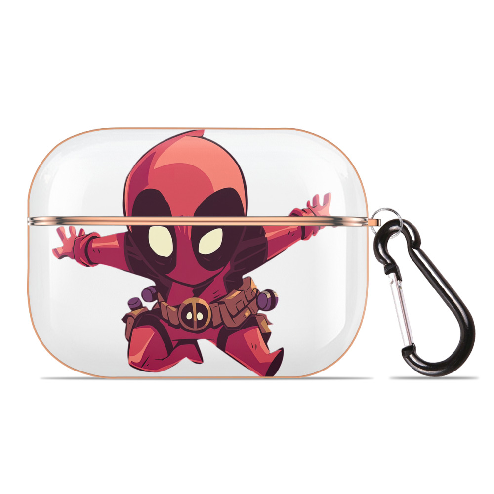 （画像用） Deadpool デッドプール 【AirPods Pro用】ハードシェル保護ケース｜耐衝撃・防指紋・カラビナ付き商品仕様