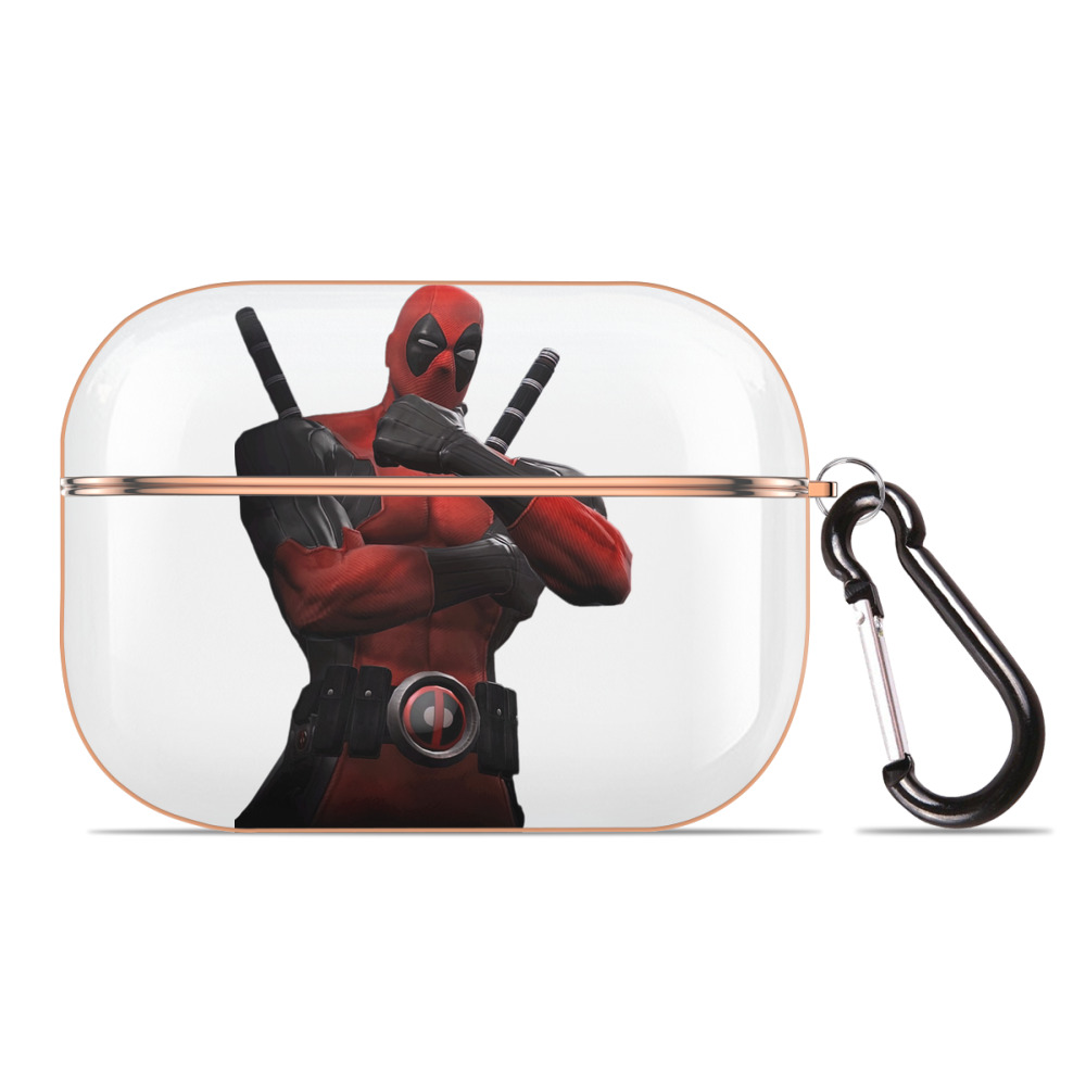 （画像用） Deadpool デッドプール 【AirPods Pro用】ハードシェル保護ケース｜耐衝撃・防指紋・カラビナ付き商品仕様