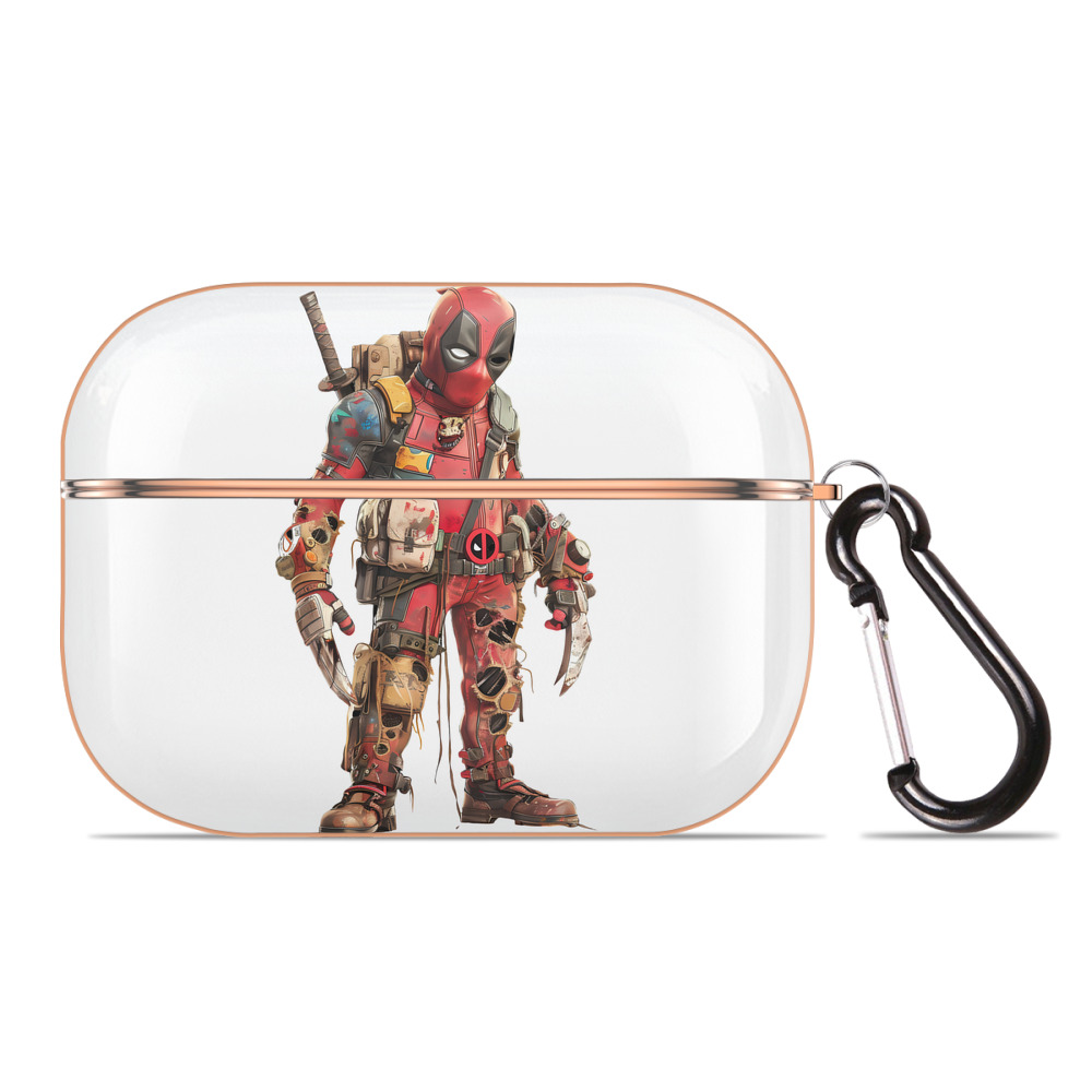 （画像用） Deadpool デッドプール 【AirPods Pro用】ハードシェル保護ケース｜耐衝撃・防指紋・カラビナ付き商品仕様