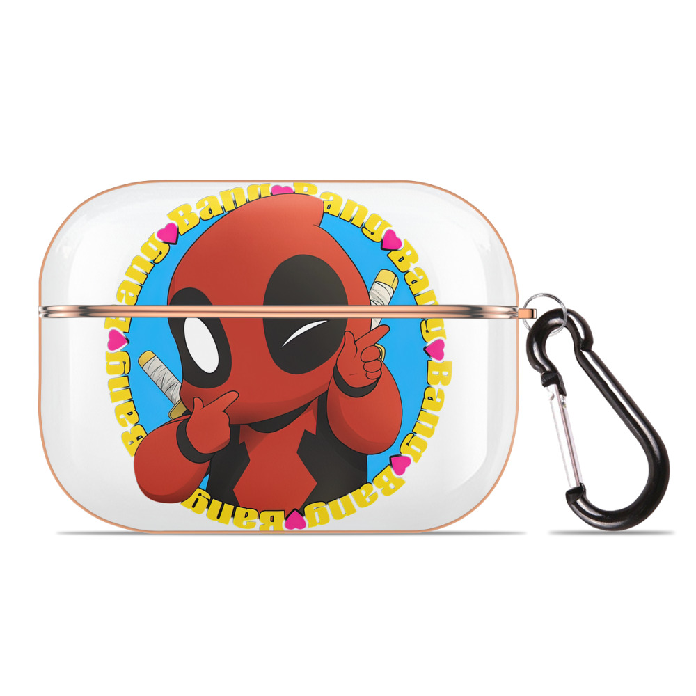 （画像用） Deadpool デッドプール 【AirPods Pro用】ハードシェル保護ケース｜耐衝撃・防指紋・カラビナ付き商品仕様