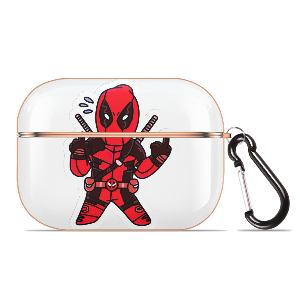 （画像用） Deadpool デッドプール 【AirPods Pro用】ハードシェル保護ケース｜耐衝撃・防指紋・カラビナ付き商品仕様