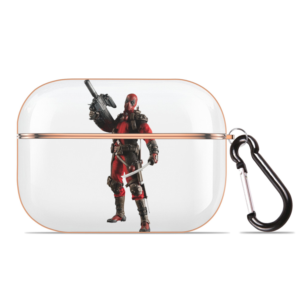 （画像用） Deadpool デッドプール 【AirPods Pro用】ハードシェル保護ケース｜耐衝撃・防指紋・カラビナ付き商品仕様