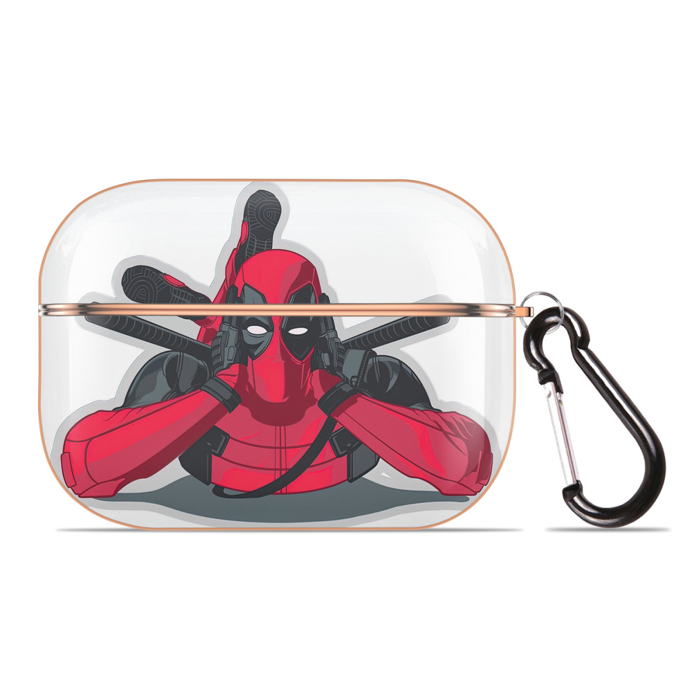 （画像用） Deadpool デッドプール 【AirPods Pro用】ハードシェル保護ケース｜耐衝撃・防指紋・カラビナ付き商品仕様