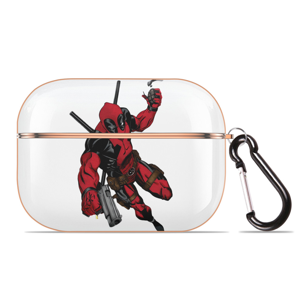 （画像用） Deadpool デッドプール 【AirPods Pro用】ハードシェル保護ケース｜耐衝撃・防指紋・カラビナ付き商品仕様
