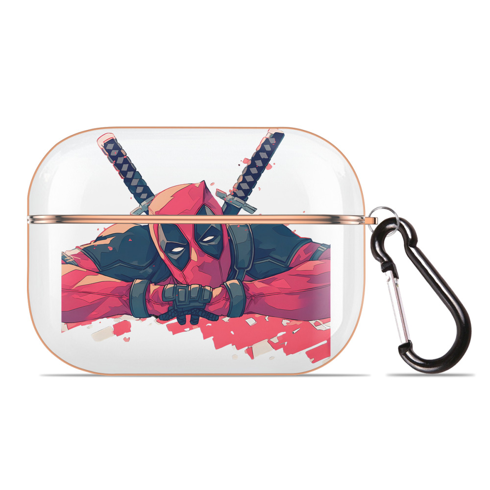 （画像用） Deadpool デッドプール 【AirPods Pro用】ハードシェル保護ケース｜耐衝撃・防指紋・カラビナ付き商品仕様