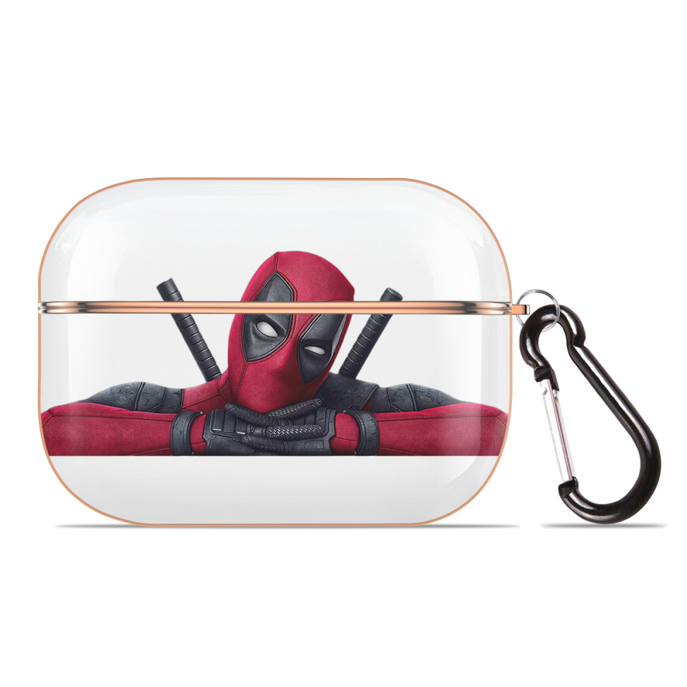 （画像用） Deadpool デッドプール 【AirPods Pro用】ハードシェル保護ケース｜耐衝撃・防指紋・カラビナ付き商品仕様