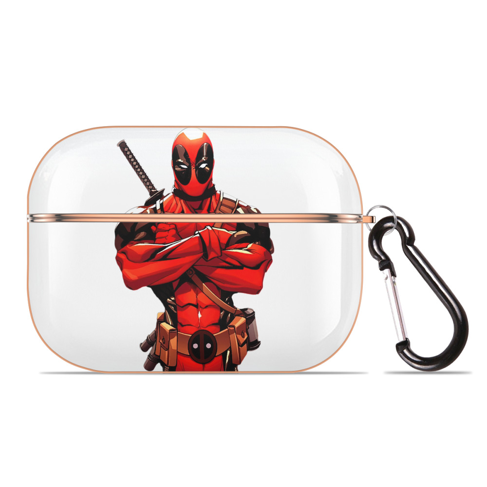 （画像用） Deadpool デッドプール 【AirPods Pro用】ハードシェル保護ケース｜耐衝撃・防指紋・カラビナ付き商品仕様
