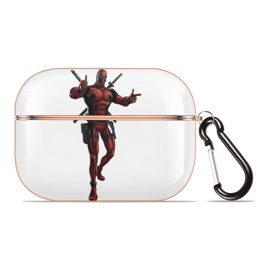 （画像用） Deadpool デッドプール 【AirPods Pro用】ハードシェル保護ケース｜耐衝撃・防指紋・カラビナ付き商品仕様