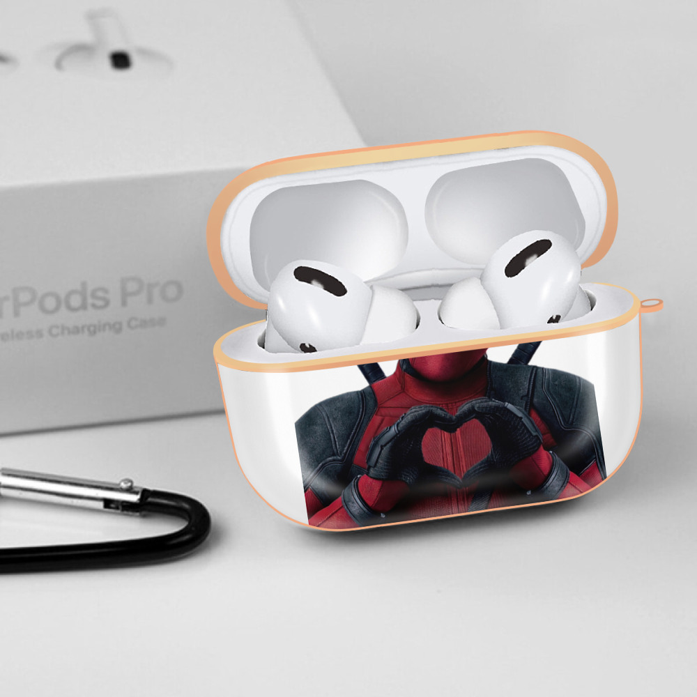 Deadpool デッドプール 【AirPods Pro用】ハードシェル保護ケース｜耐衝撃・防指紋・カラビナ付き商品仕様