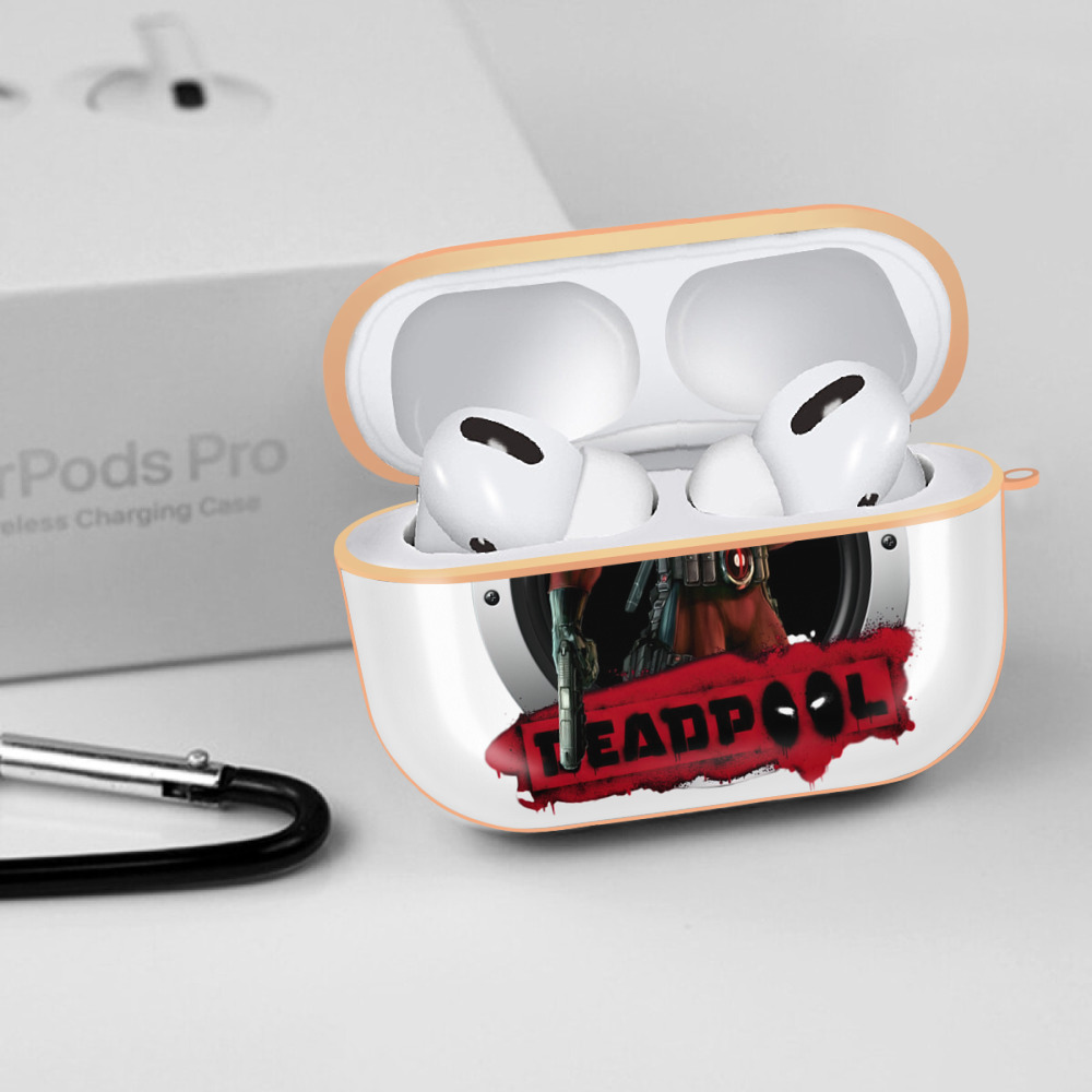 Deadpool デッドプール 【AirPods Pro用】ハードシェル保護ケース｜耐衝撃・防指紋・カラビナ付き商品仕様