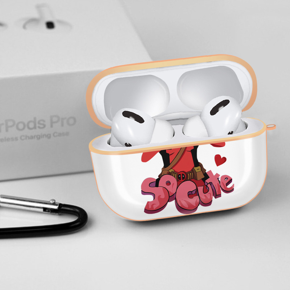 Deadpool デッドプール 【AirPods Pro用】ハードシェル保護ケース｜耐衝撃・防指紋・カラビナ付き商品仕様