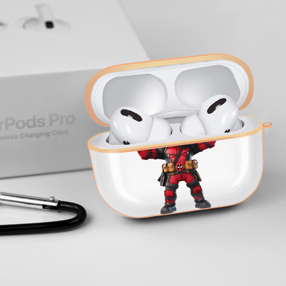 Deadpool デッドプール 【AirPods Pro用】ハードシェル保護ケース｜耐衝撃・防指紋・カラビナ付き商品仕様