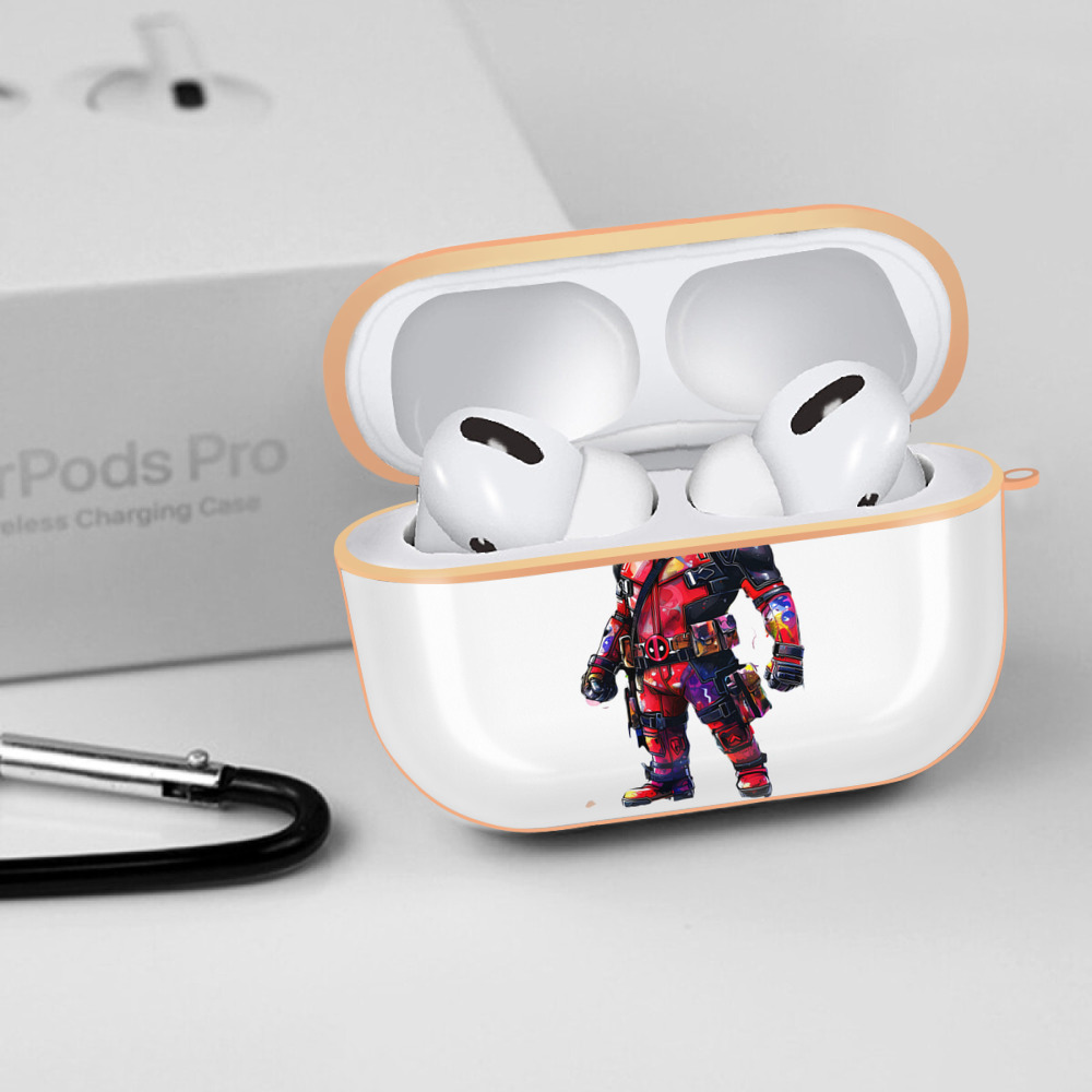 Deadpool デッドプール 【AirPods Pro用】ハードシェル保護ケース｜耐衝撃・防指紋・カラビナ付き商品仕様
