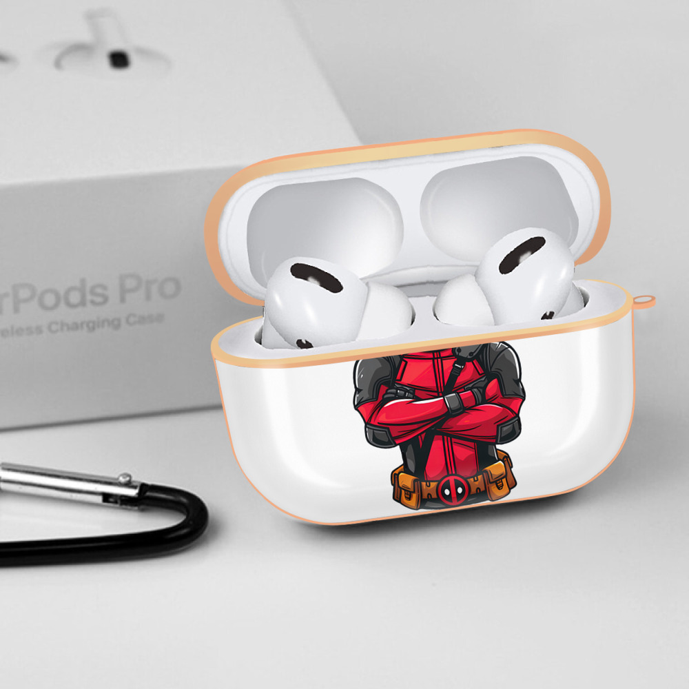Deadpool デッドプール 【AirPods Pro用】ハードシェル保護ケース｜耐衝撃・防指紋・カラビナ付き商品仕様