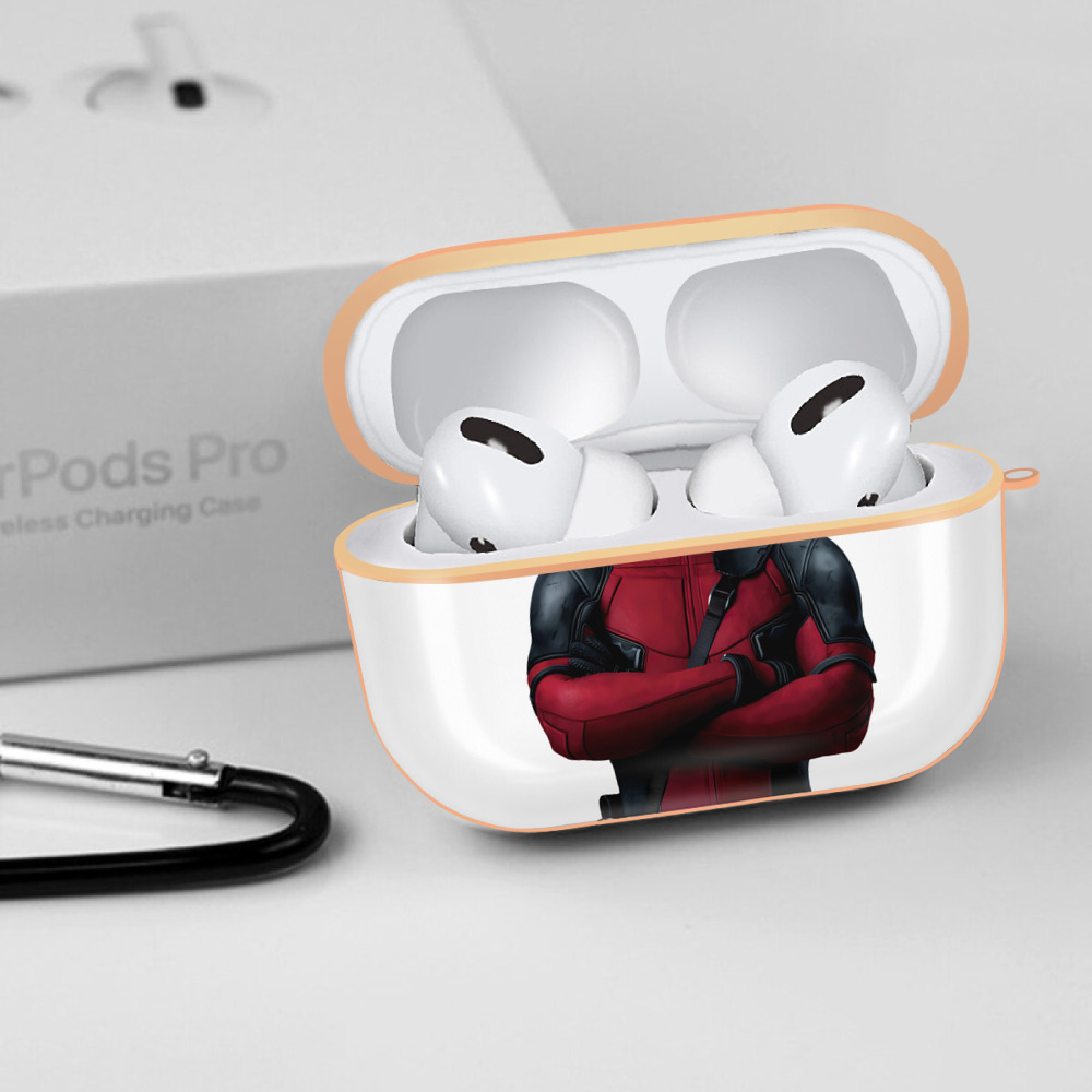 Deadpool デッドプール 【AirPods Pro用】ハードシェル保護ケース｜耐衝撃・防指紋・カラビナ付き商品仕様