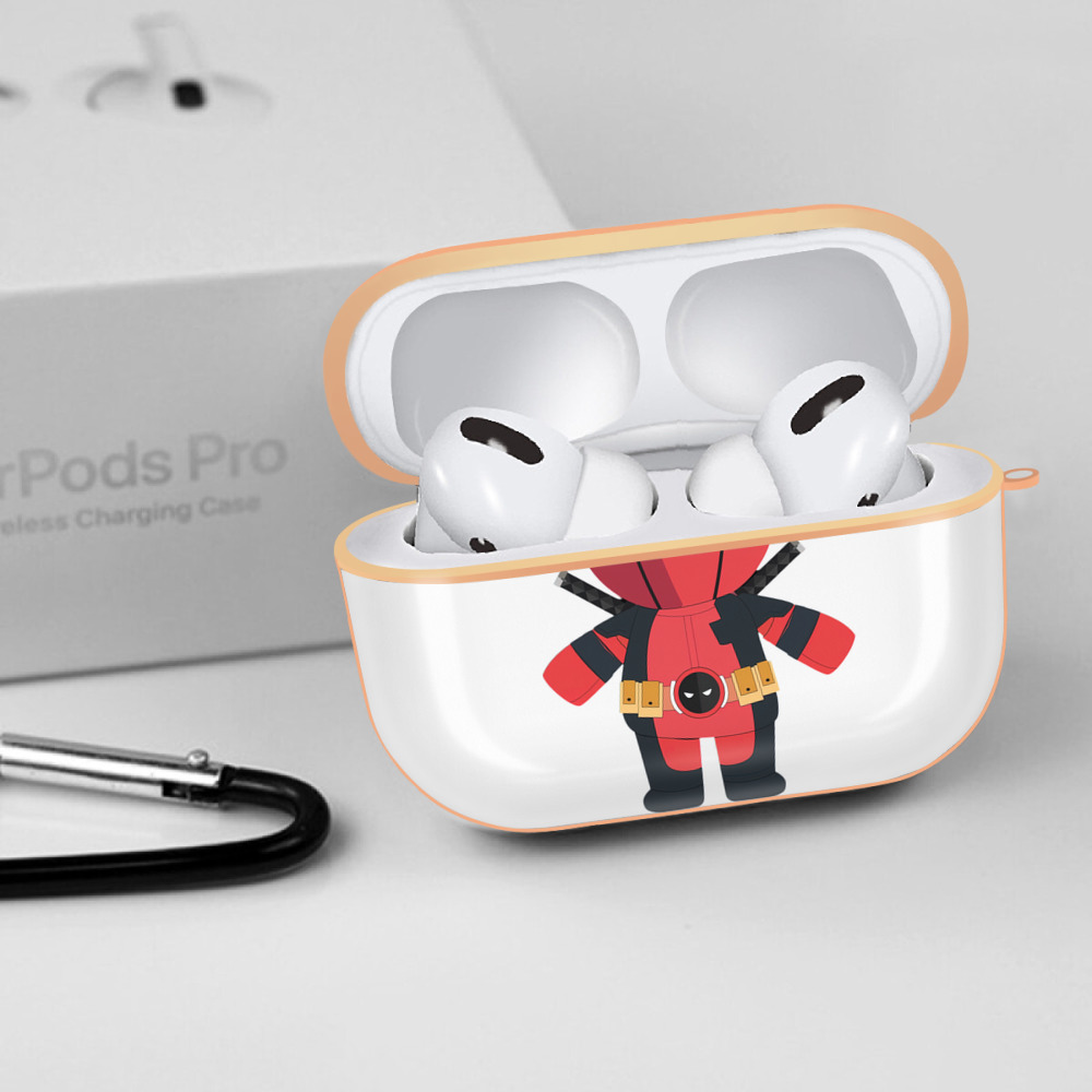 Deadpool デッドプール 【AirPods Pro用】ハードシェル保護ケース｜耐衝撃・防指紋・カラビナ付き商品仕様
