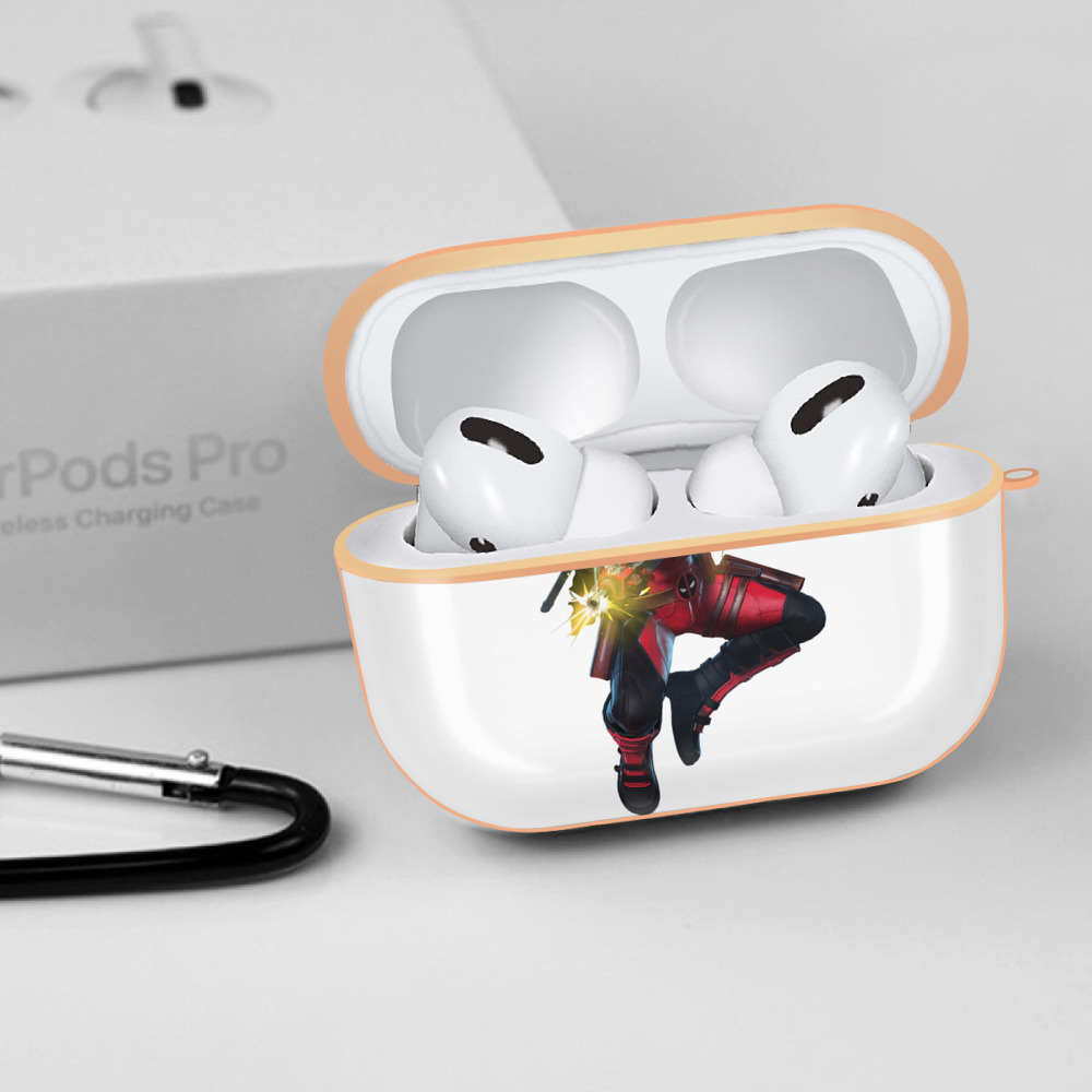 Deadpool デッドプール 【AirPods Pro用】ハードシェル保護ケース｜耐衝撃・防指紋・カラビナ付き商品仕様