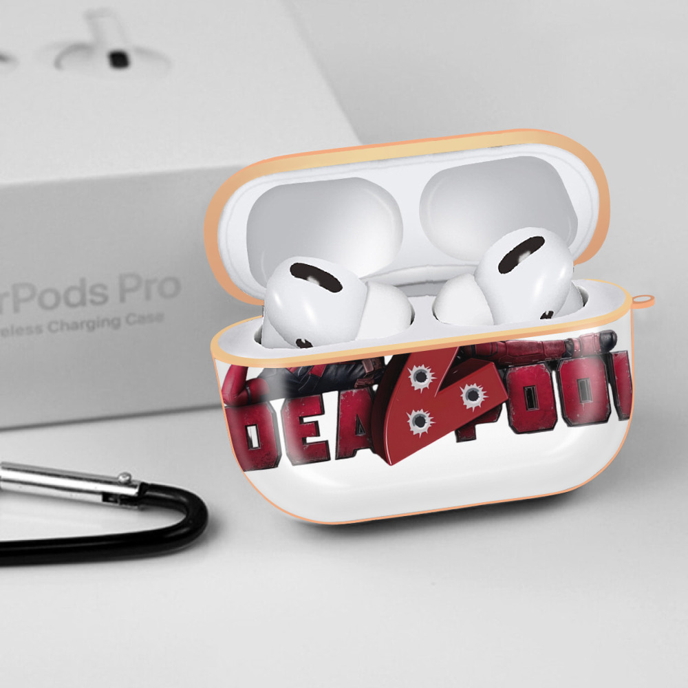 Deadpool デッドプール 【AirPods Pro用】ハードシェル保護ケース｜耐衝撃・防指紋・カラビナ付き商品仕様