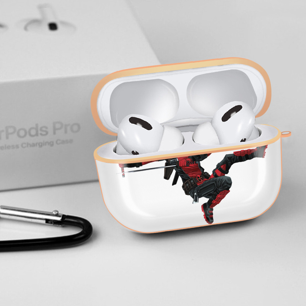 Deadpool デッドプール 【AirPods Pro用】ハードシェル保護ケース｜耐衝撃・防指紋・カラビナ付き商品仕様