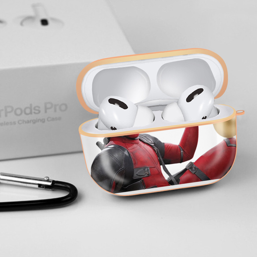 Deadpool デッドプール 【AirPods Pro用】ハードシェル保護ケース｜耐衝撃・防指紋・カラビナ付き商品仕様