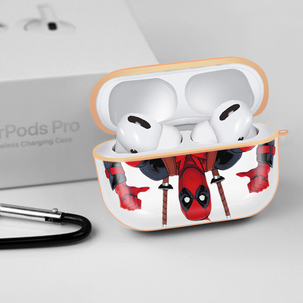 Deadpool デッドプール 【AirPods Pro用】ハードシェル保護ケース｜耐衝撃・防指紋・カラビナ付き商品仕様