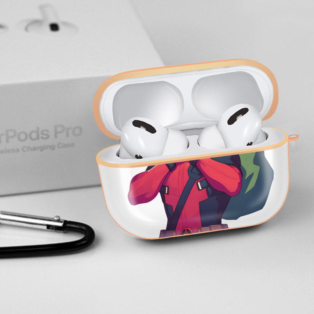 Deadpool デッドプール 【AirPods Pro用】ハードシェル保護ケース｜耐衝撃・防指紋・カラビナ付き商品仕様