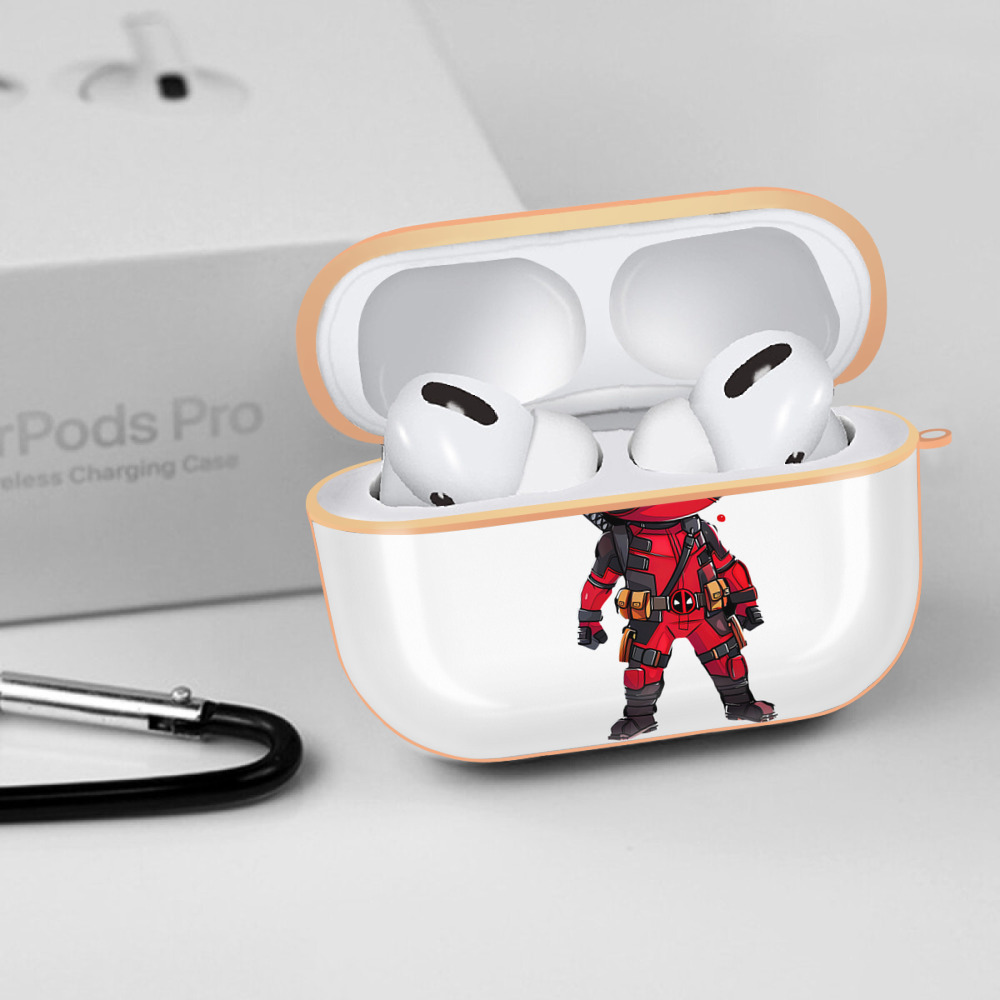 Deadpool デッドプール 【AirPods Pro用】ハードシェル保護ケース｜耐衝撃・防指紋・カラビナ付き商品仕様