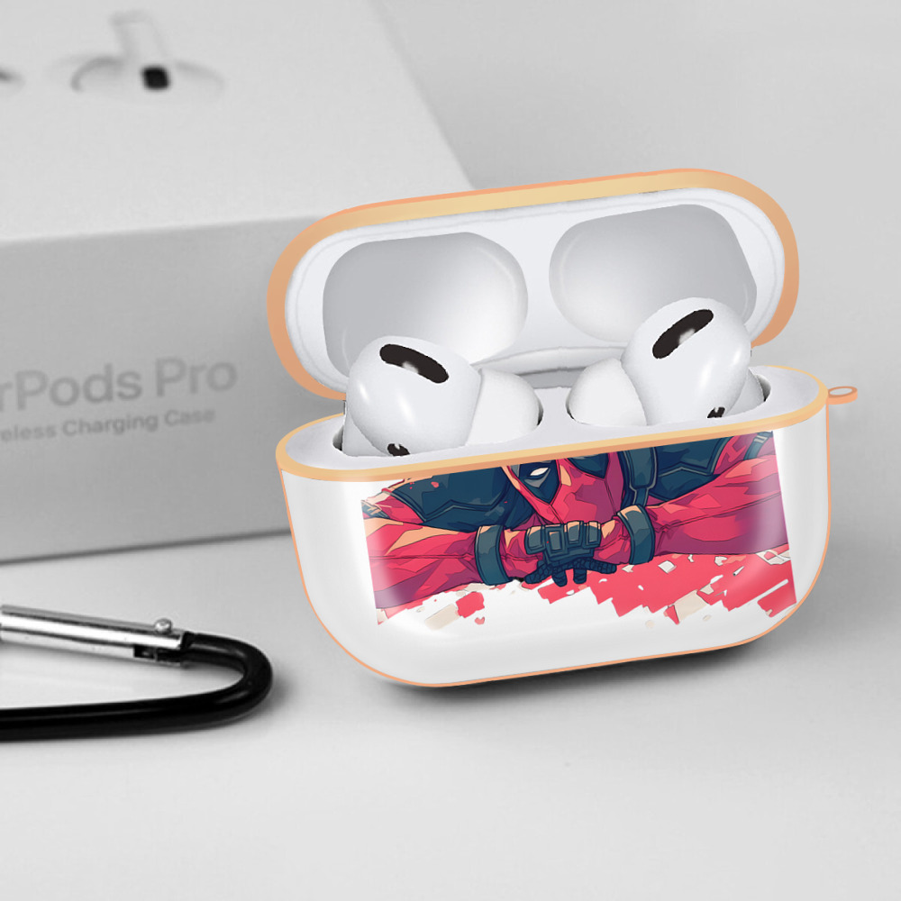 Deadpool デッドプール 【AirPods Pro用】ハードシェル保護ケース｜耐衝撃・防指紋・カラビナ付き商品仕様