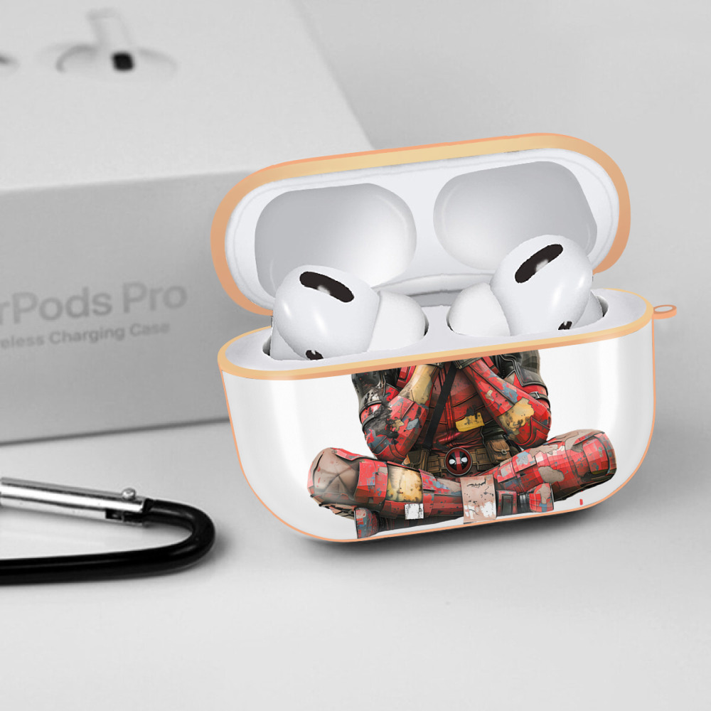 Deadpool デッドプール 【AirPods Pro用】ハードシェル保護ケース｜耐衝撃・防指紋・カラビナ付き商品仕様