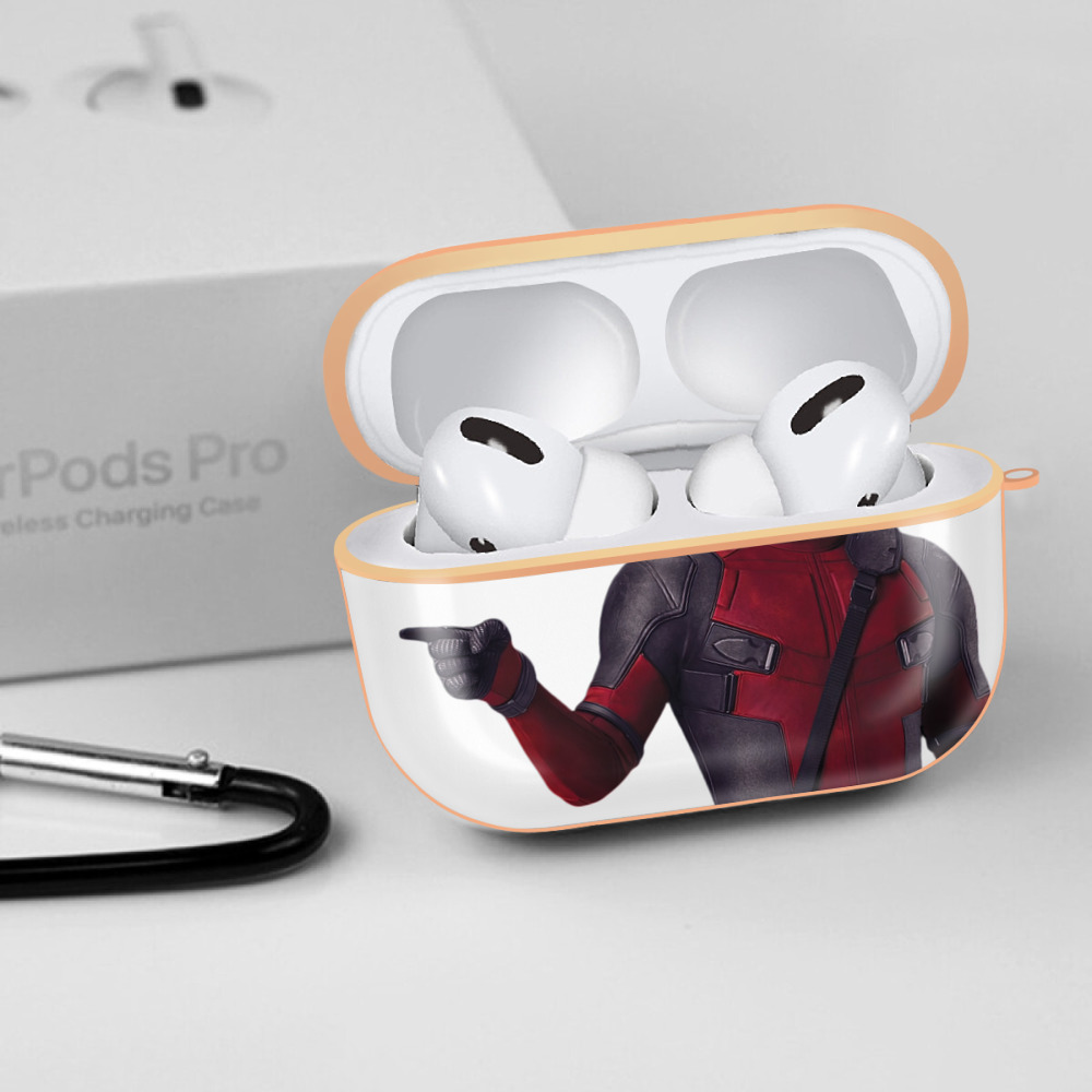 Deadpool デッドプール 【AirPods Pro用】ハードシェル保護ケース｜耐衝撃・防指紋・カラビナ付き商品仕様