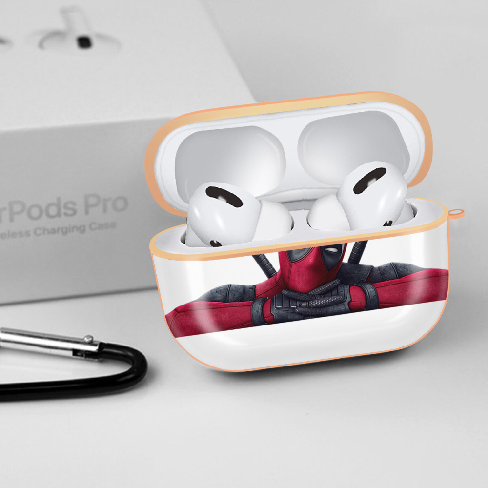 Deadpool デッドプール 【AirPods Pro用】ハードシェル保護ケース｜耐衝撃・防指紋・カラビナ付き商品仕様