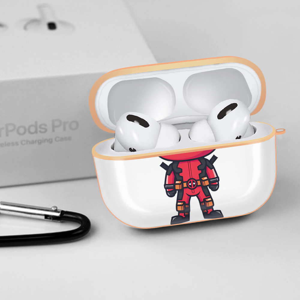 Deadpool デッドプール 【AirPods Pro用】ハードシェル保護ケース｜耐衝撃・防指紋・カラビナ付き商品仕様