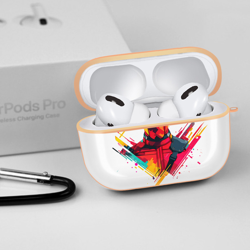 Deadpool デッドプール 【AirPods Pro用】ハードシェル保護ケース｜耐衝撃・防指紋・カラビナ付き商品仕様
