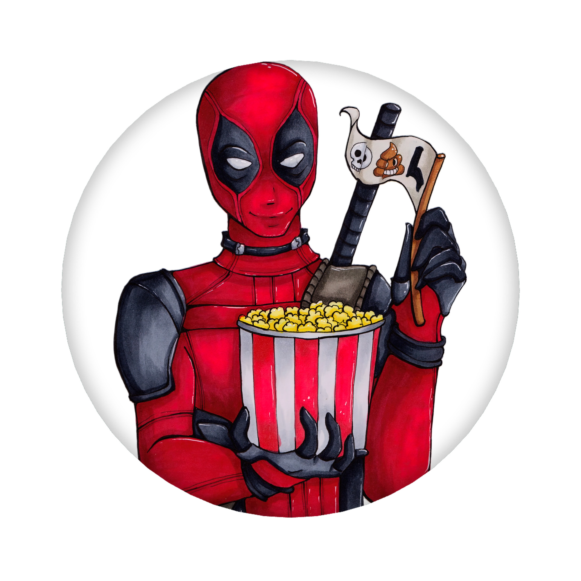 （画像用） Deadpool デッドプール 6cm 缶バッジ 複数セット