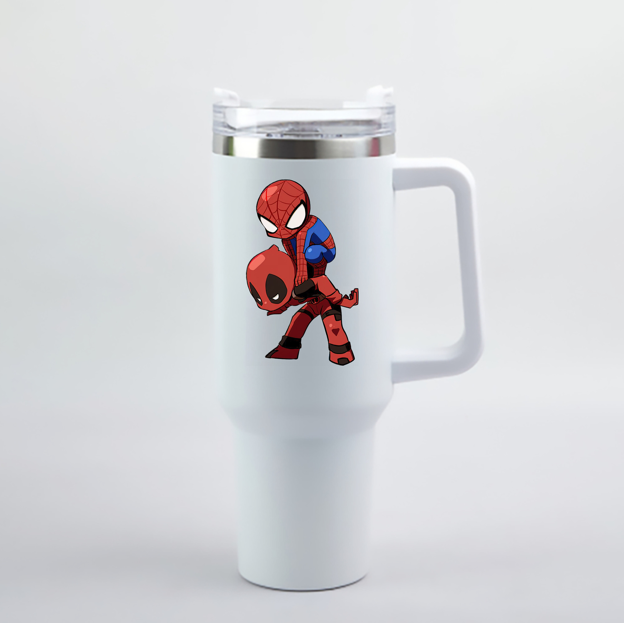 （画像用） Deadpool デッドプール 1200mL車用タンブラー - クリスタルステッカー（プラスチックストロー付き）