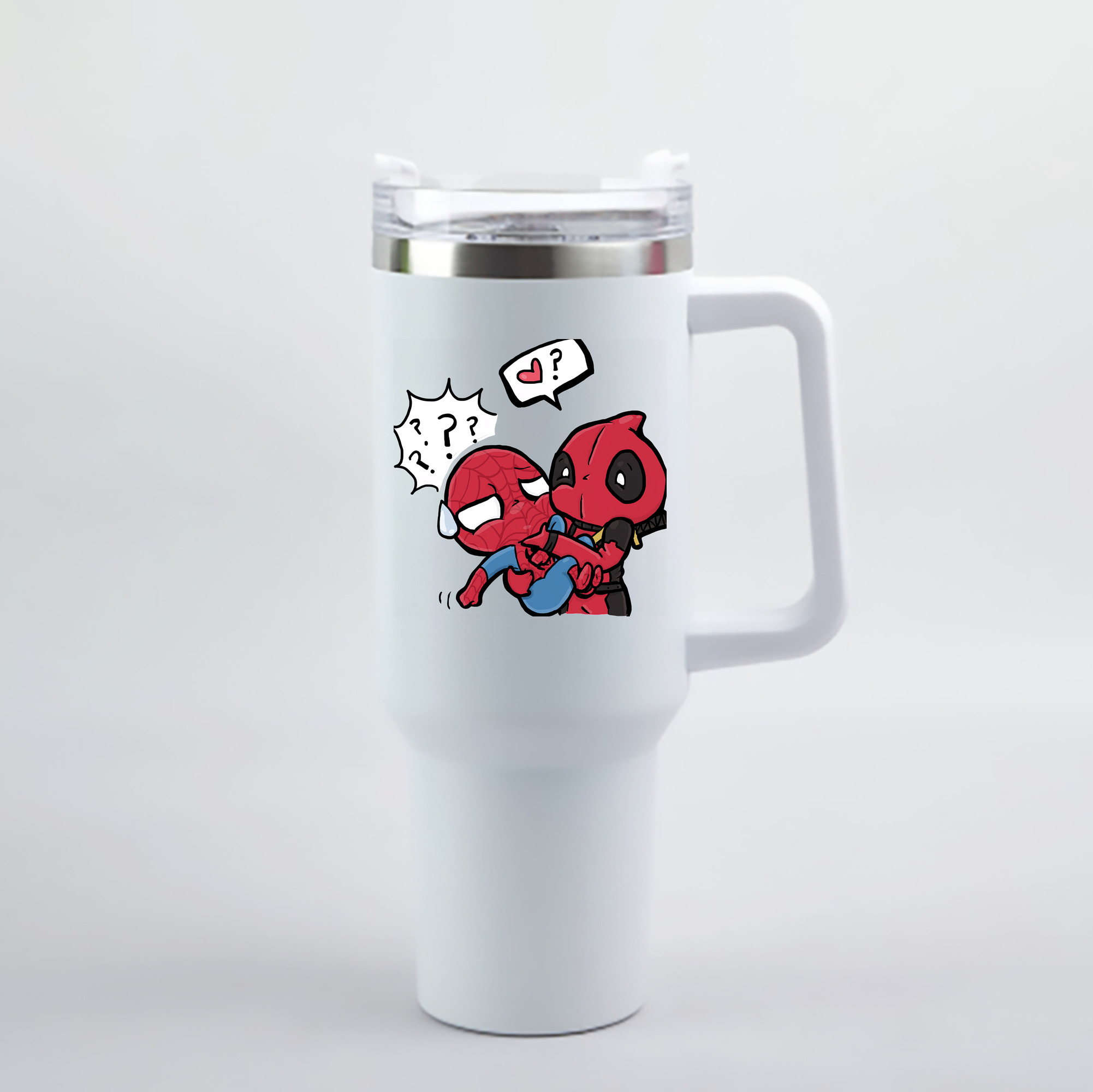 （画像用） Deadpool デッドプール 1200mL車用タンブラー - クリスタルステッカー（プラスチックストロー付き）