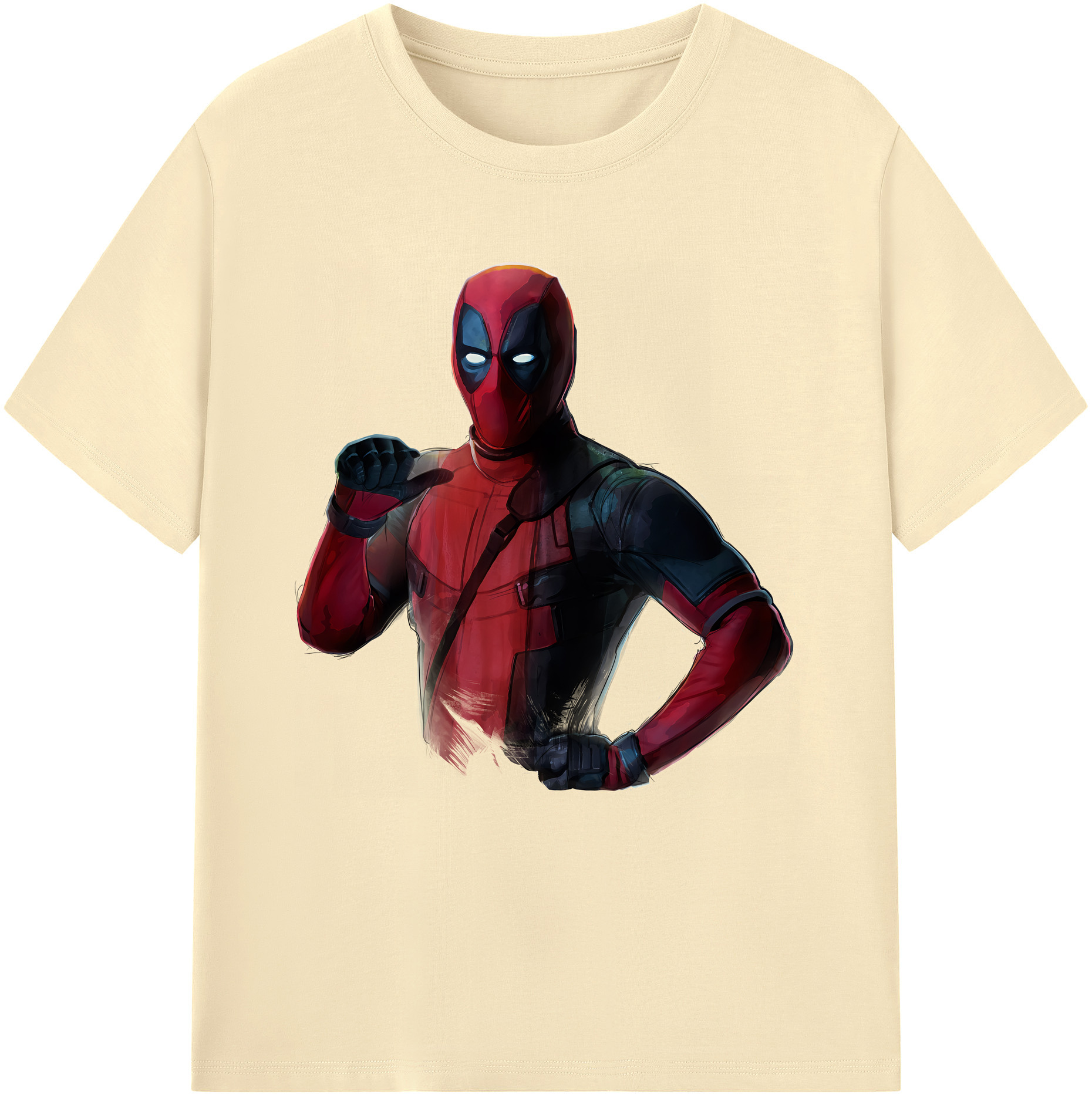 （画像用） Deadpool デッドプール 綿100％半袖Tシャツ（フロントプリント）