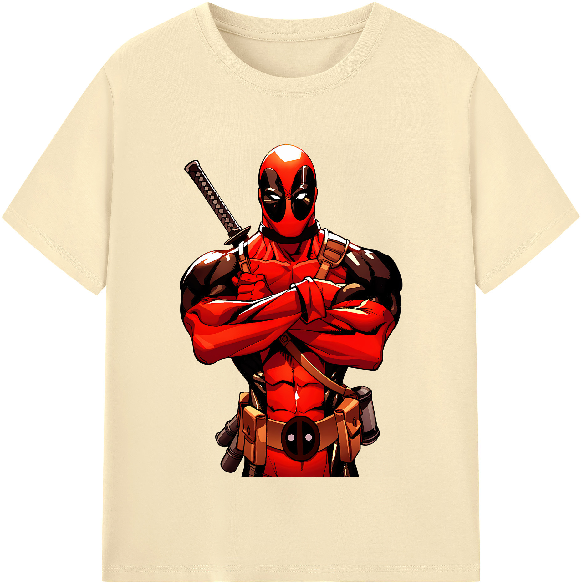 （画像用） Deadpool デッドプール 綿100％半袖Tシャツ（フロントプリント）