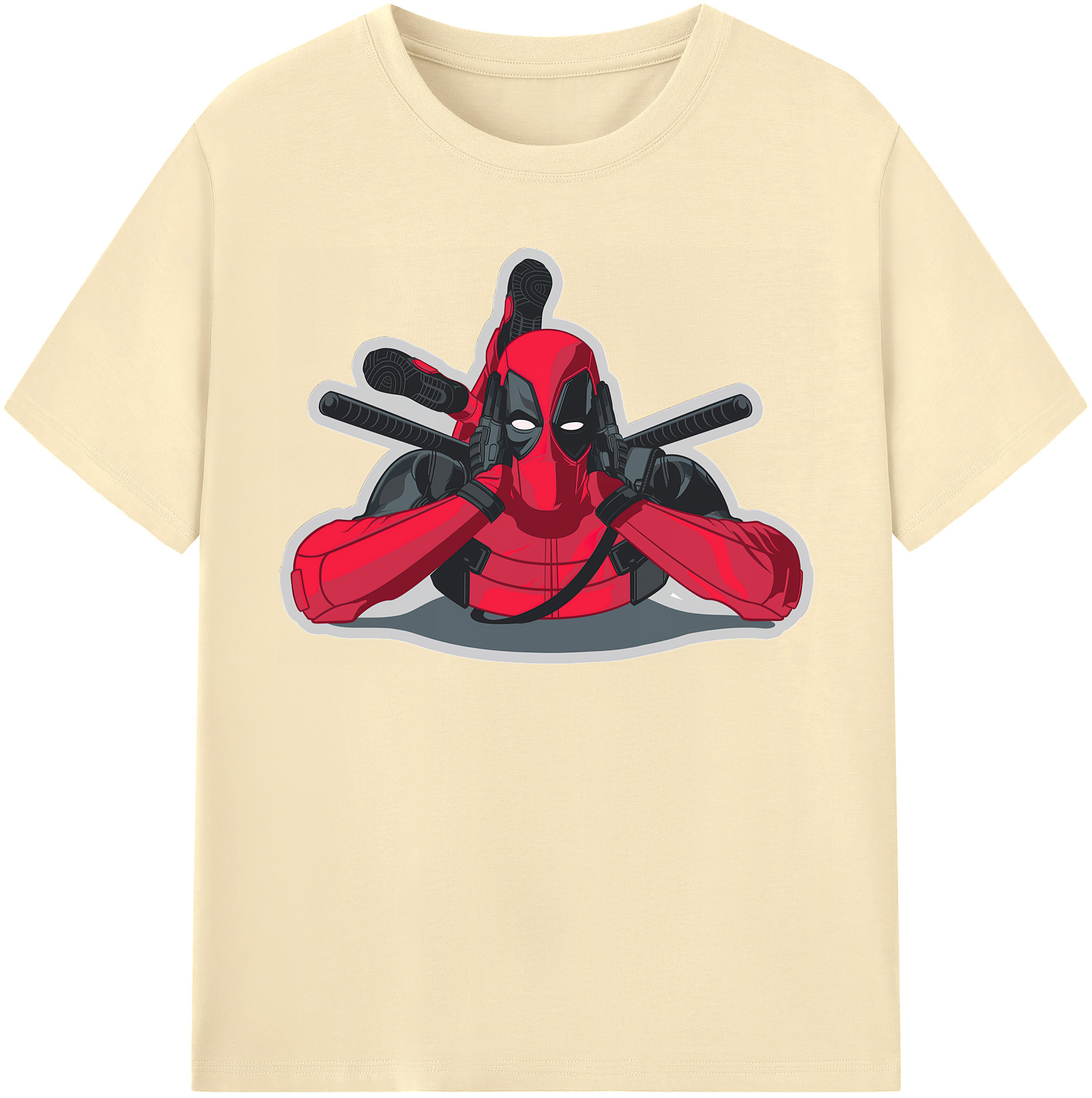 （画像用） Deadpool デッドプール 綿100％半袖Tシャツ（フロントプリント）