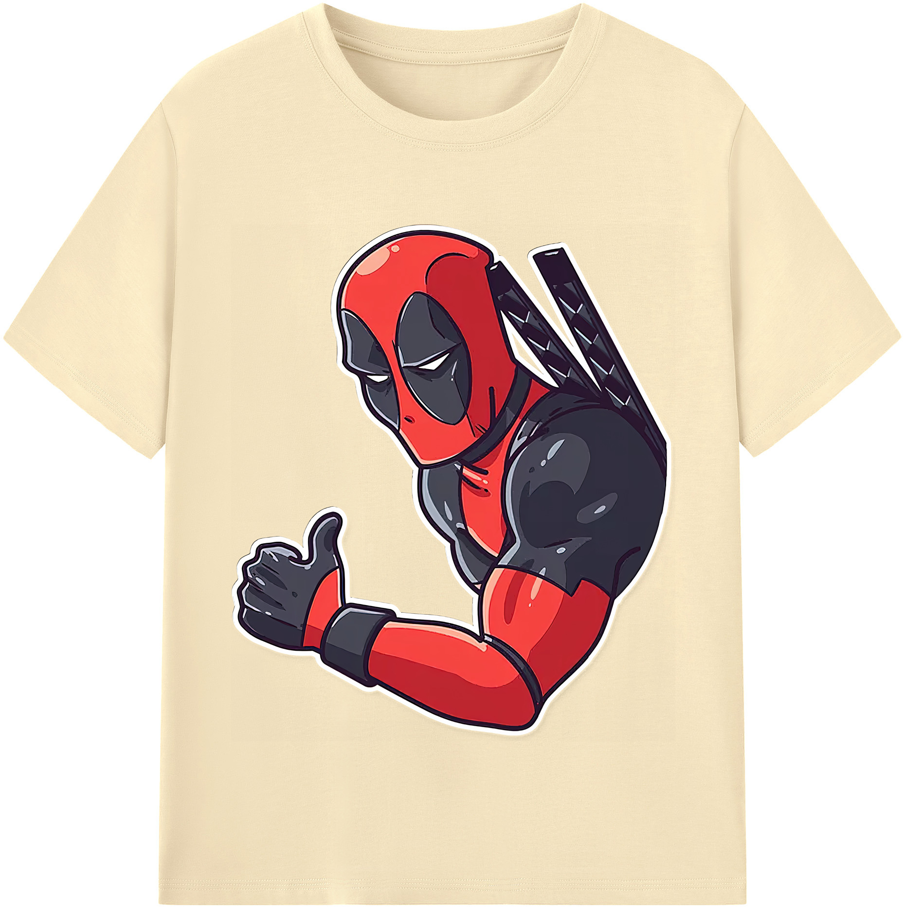 （画像用） Deadpool デッドプール 綿100％半袖Tシャツ（フロントプリント）