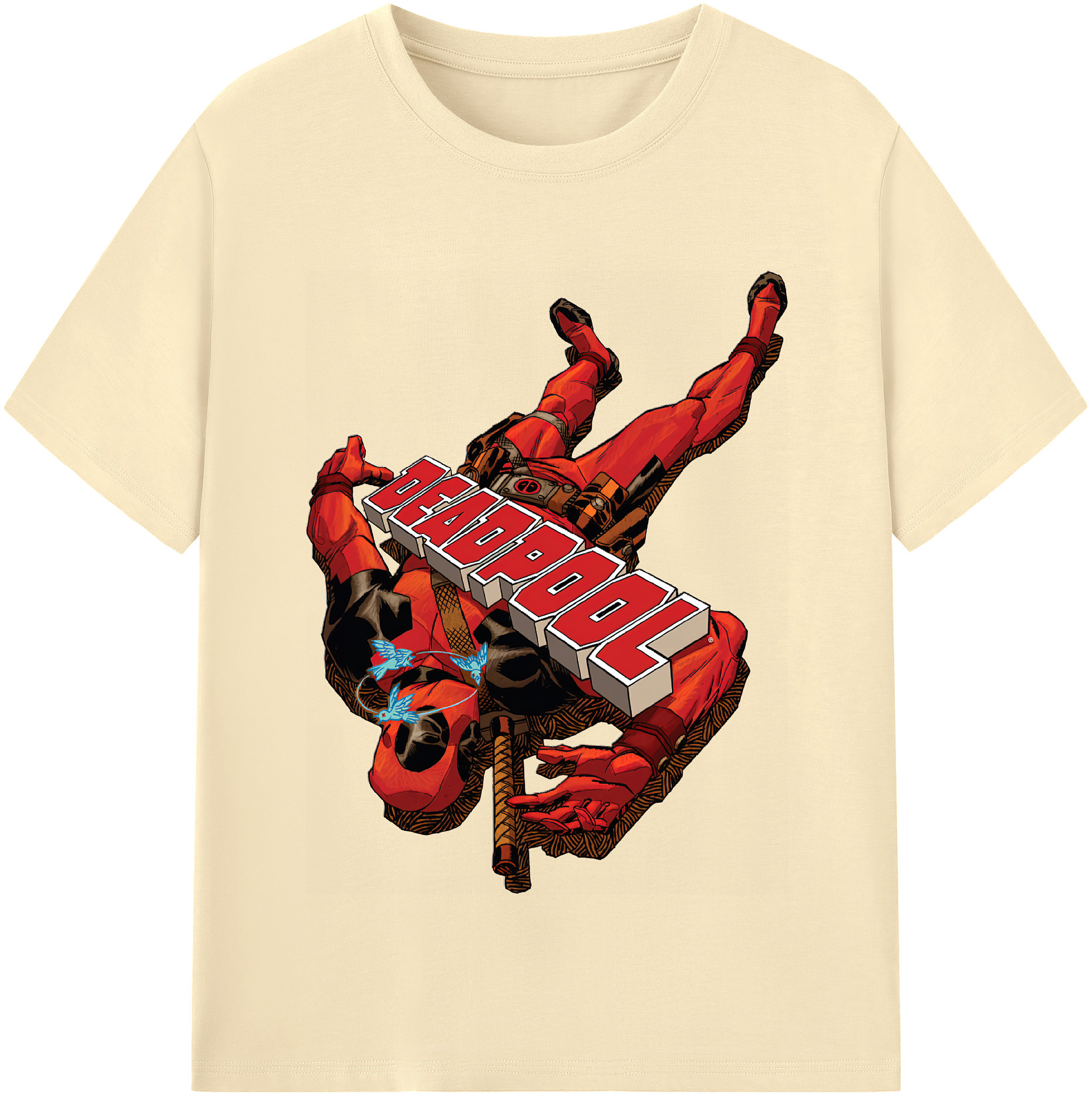 （画像用） Deadpool デッドプール 綿100％半袖Tシャツ（フロントプリント）