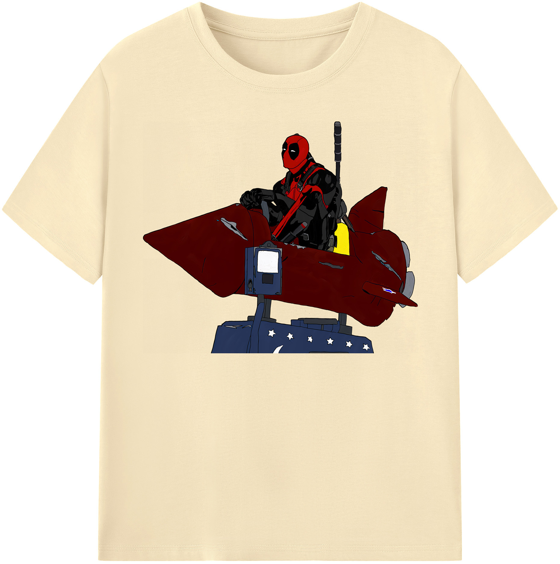 （画像用） Deadpool デッドプール 綿100％半袖Tシャツ（フロントプリント）