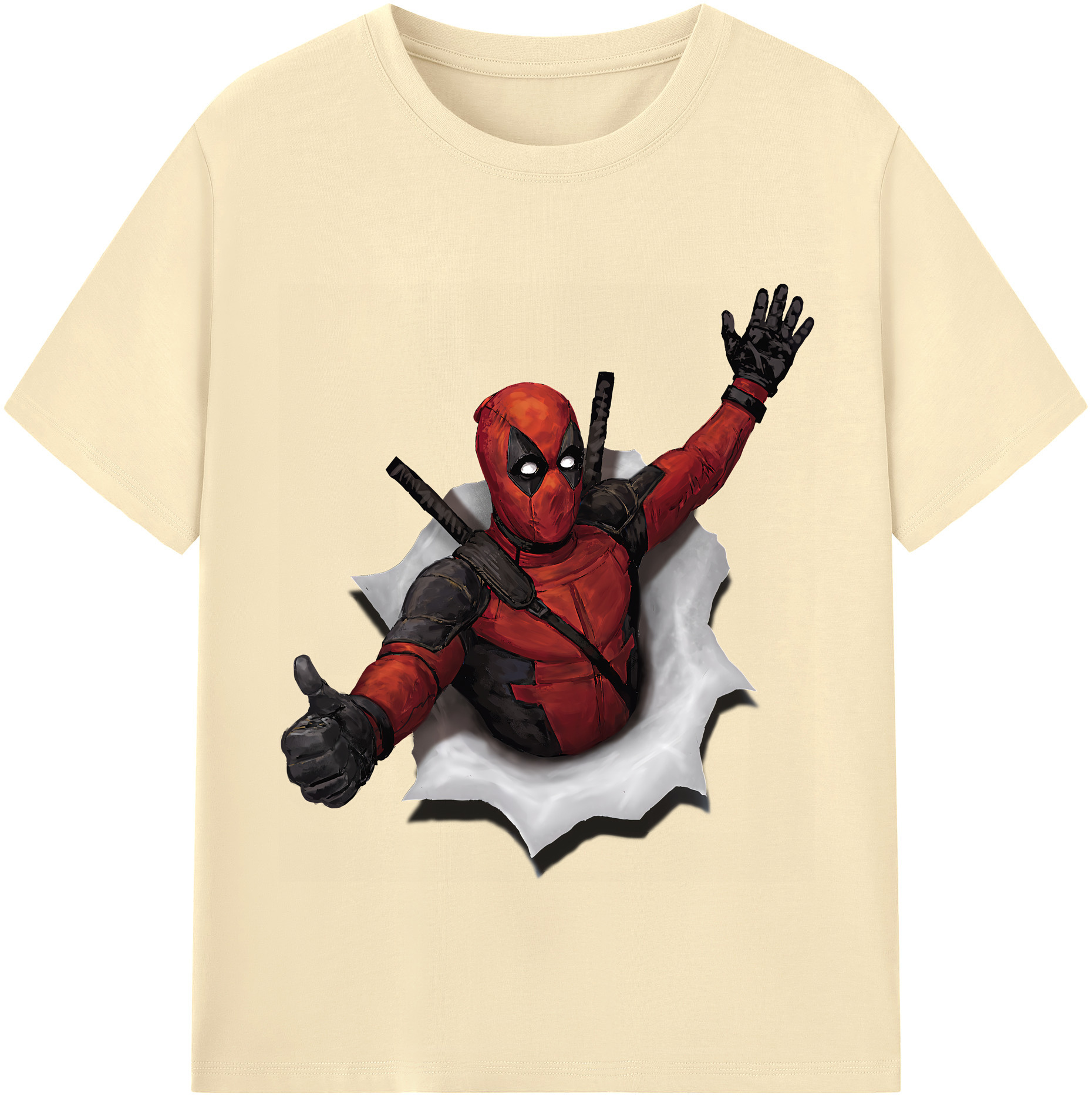 （画像用） Deadpool デッドプール 綿100％半袖Tシャツ（フロントプリント）
